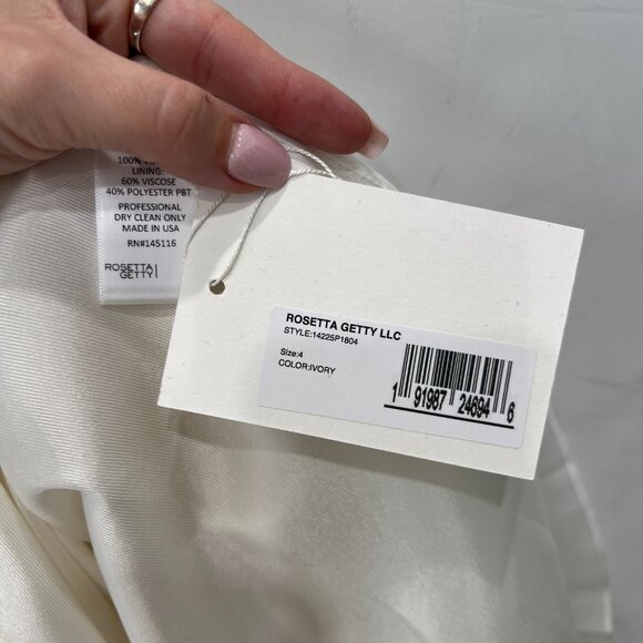 $995 NWT Rosetta Getty Ivory Lace Satin Long Maxi Slip Dress size 4 - Picture 11 of 11